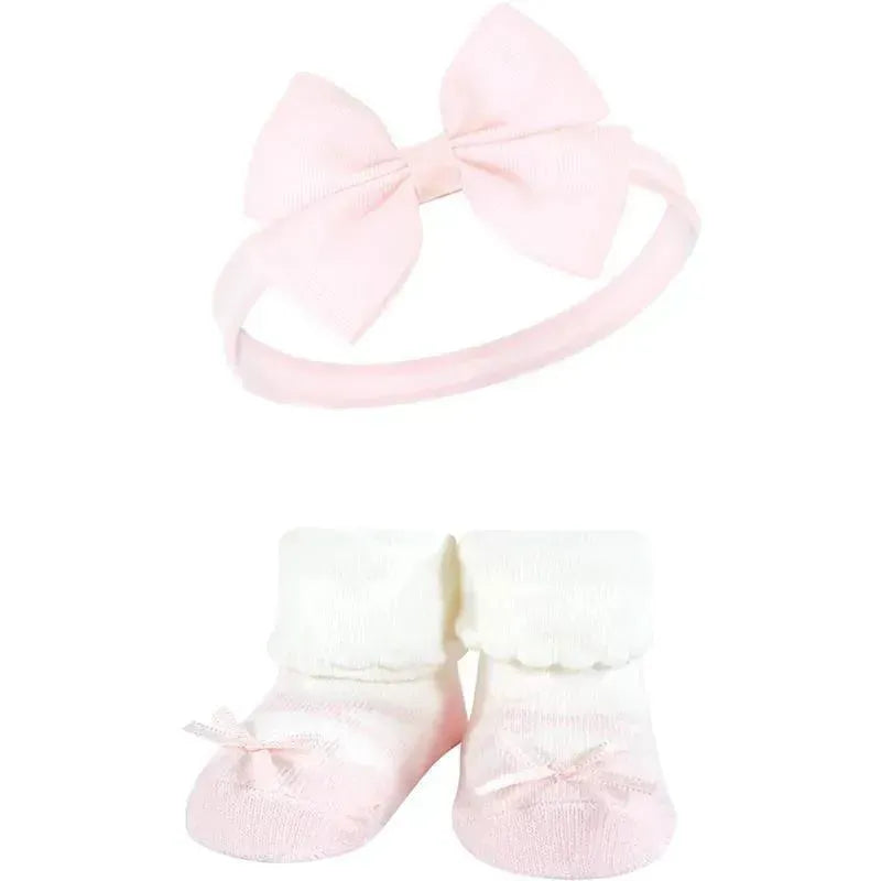 Baby Vision - Hudson Baby Girl's Headband and Socks Giftset, Leopard Image 2
