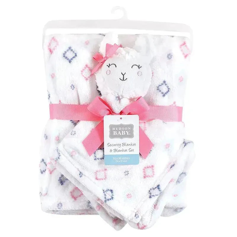 Baby Vision - Hudson Baby Plush Blanket with Security Blanket, Llama Face Image 4