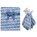 Baby Vision - Hudson Baby Plush Blanket with Security Blanket, Shark Image 1