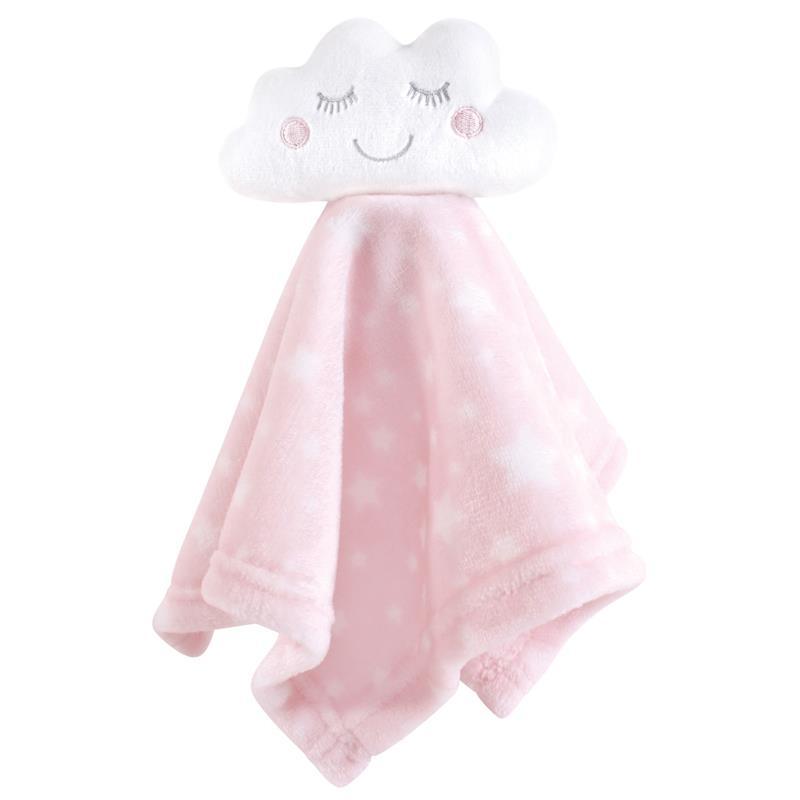 Baby Vision - Hudson Baby Security Blanket, Pink Cloud Image 1