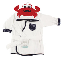 Baby Vision - Hudson Baby Unisex Baby Cotton Animal Face Bathrobe, Mr. Crab, One Size Image 2