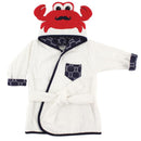 Baby Vision - Hudson Baby Unisex Baby Cotton Animal Face Bathrobe, Mr. Crab, One Size Image 3