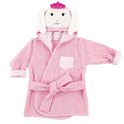 Baby Vision - Hudson Baby Unisex Baby Cotton Animal Face Bathrobe, Princess Bunny, One Size Image 1