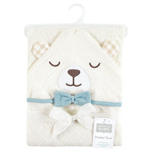 Baby Vision - Hudson Baby Unisex Baby Cotton Animal Face Hooded Towel, Gingham Bear Boy, One Size Image 2