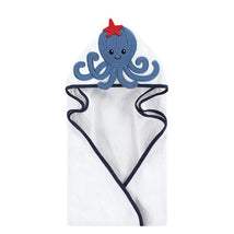 Baby Vision - Hudson Baby Unisex Baby Cotton Animal Face Hooded Towel, Octopus, One Size Image 1