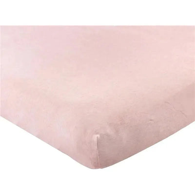 Baby Vision - Hudson Baby Unisex Baby Cotton Fitted Crib Sheet, Heather Pink Image 1