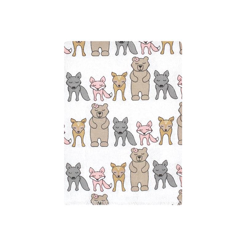Baby Vision - Hudson Baby Unisex Baby Cotton Flannel Burp Cloths Bundle, Wild Forest Pink, One Size Image 3