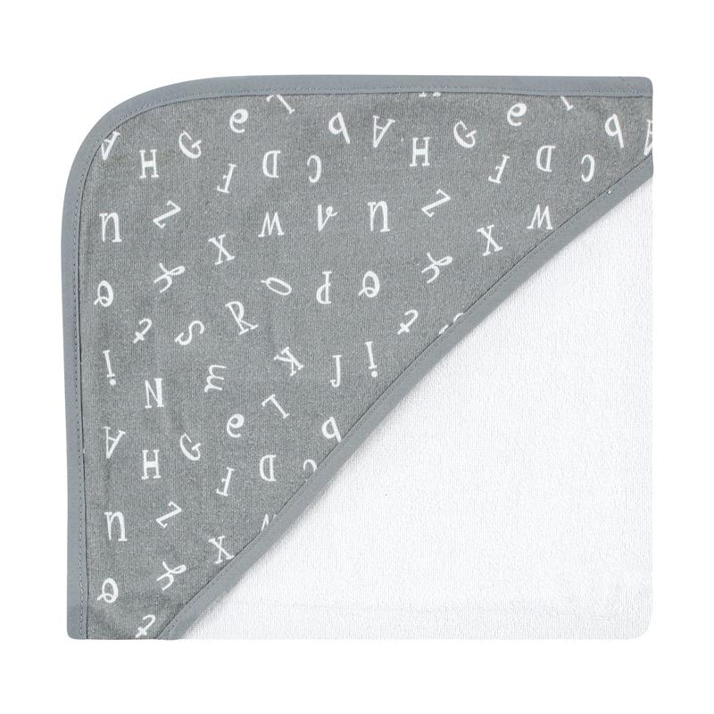 Baby Vision - Hudson Baby Unisex Baby Cotton Rich Hooded Towels, Alphabet, One Size Image 5