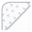 Baby Vision - Hudson Baby Unisex Baby Cotton Rich Hooded Towels, Gray Modern Elephant, One Size Image 5