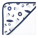 Baby Vision - Hudson Baby Unisex Baby Cotton Rich Hooded Towels, Gray Shark, One Size Image 5