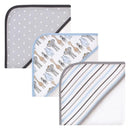 Baby Vision - Hudson Baby Unisex Baby Cotton Rich Hooded Towels, Royal Safari Image 2