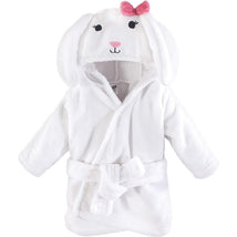 Baby Vision - Hudson Baby Unisex Baby Plush Animal Face Bathrobe, Bunny Image 1