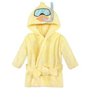 Baby Vision - Hudson Baby Unisex Baby Plush Animal Face Bathrobe, Scuba Duck Image 1