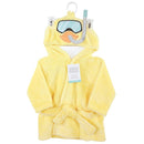 Baby Vision - Hudson Baby Unisex Baby Plush Animal Face Bathrobe, Scuba Duck Image 2
