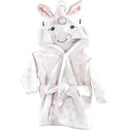 Baby Vision - Hudson Baby Unisex Baby Plush Animal Face Bathrobe, White Unicorn Image 1