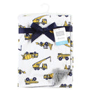 Baby Vision - Hudson Baby Unisex Baby Plush Blanket with Furry Binding and Back, Construction Image 2