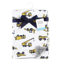 Baby Vision - Hudson Baby Unisex Baby Plush Blanket with Furry Binding and Back, Construction Image 2