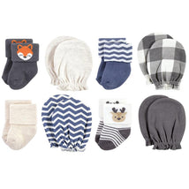 Baby Vision - Hudson Baby Unisex Baby Socks and Mittens Set, Woodland Boy, 0/6M Image 1