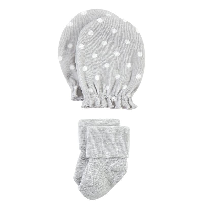 Baby Vision - Hudson Baby Unisex Baby Socks and Mittens Set, Woodland Girl, 0/6M Image 4