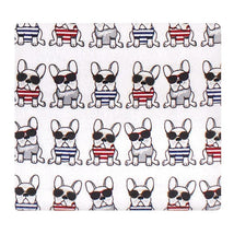 Baby Vision Luvable Friends 4Pk Flannel Receiving Blanket 30X30 In French Dog Image 2