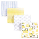 Baby Vision - Hudson Baby Unisex Baby Cotton Flannel Receiving Blankets, Lemons Image 1