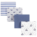 Baby Vision Luvable Friends 4Pk Flannel Receiving Blanket 30X30, Sailboat Image 1