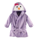Baby Vision - Luvable Friends Unisex Baby Cotton Animal Face Bathrobe, Girl Penguin, One Size Image 2