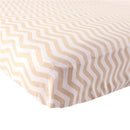 Baby Vision Luvable Friends Unisex Baby Fitted Crib Sheet, Tan Chevron, One Size Image 2