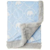 Baby Vision Plush Blanket With Furry Binding, Elephant Image 1