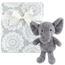 Baby Vision Plush Blanket With Toy, Snuggly Elephant Image 1