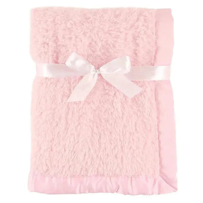 Baby Vision - Sherpa Blanket With Satin Binding, Pink Image 1