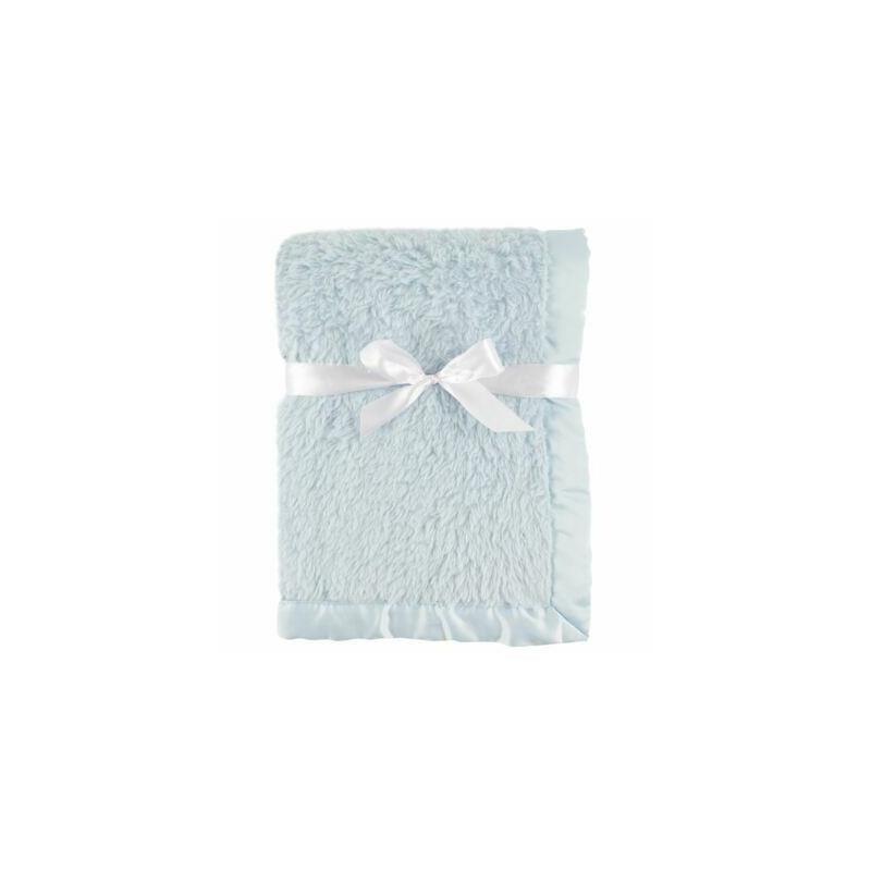 Baby Vision - Sherpa Blanket With Satin Binding, Powder Blue Image 1