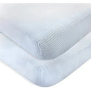 Baby Vision - Touched by Nature Unisex Baby and Toddler Organic Cotton Crib Sheet, Powder Blue Image 1