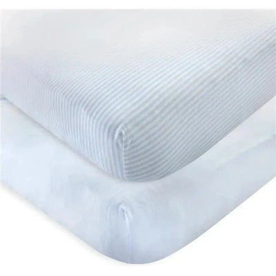 Baby Vision - Touched by Nature Unisex Baby and Toddler Organic Cotton Crib Sheet, Powder Blue Image 1