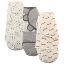 Baby Vision - Touched by Nature Unisex Baby Organic Cotton Swaddle Wraps, Fox, 0/3M Image 1