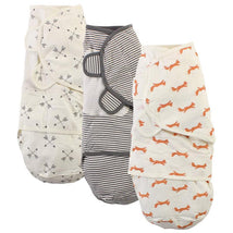 Baby Vision - Touched by Nature Unisex Baby Organic Cotton Swaddle Wraps, Fox, 0/3M Image 2