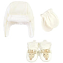 Baby Vision - Trapper Hat, Mitten And Bootie Set, Giraffe Image 1