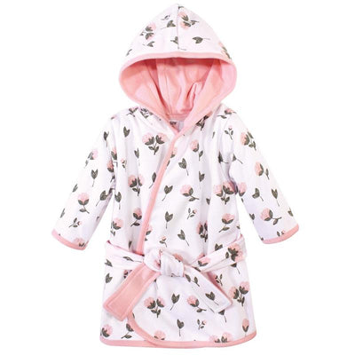 Baby Vision Unisex Baby Cotton Rich Bathrobe, Pink Peony Image 1