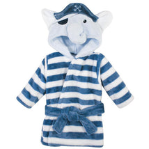 Baby Vision Unisex Baby Plush Animal Face Bathrobe, Pirate Elephant, 0/9M Image 1