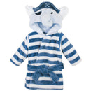 Baby Vision Unisex Baby Plush Animal Face Bathrobe, Pirate Elephant, 0/9M Image 1