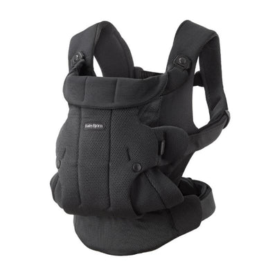 Babybjorn Baby Carrier Hold Mesh in black, featuring adjustable straps and breathable mesh for comfort and support.