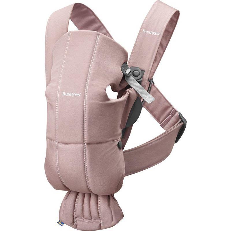 Babybjorn Baby Carrier Mini, Cotton, Dusty Pink Image 1