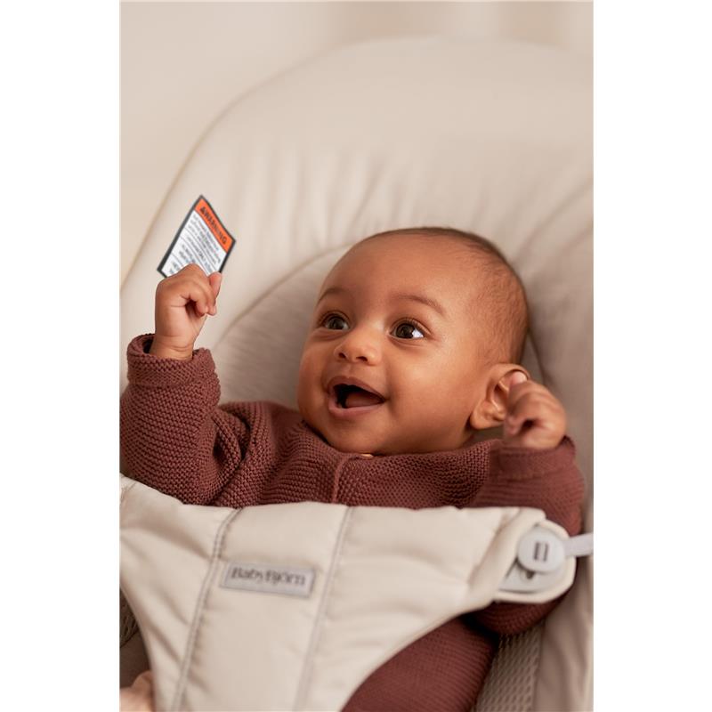 BabyBjörn - Bouncer Balance Soft, Light Beige, 2-in-1 Adjustable Baby Bouncer Seat Image 4