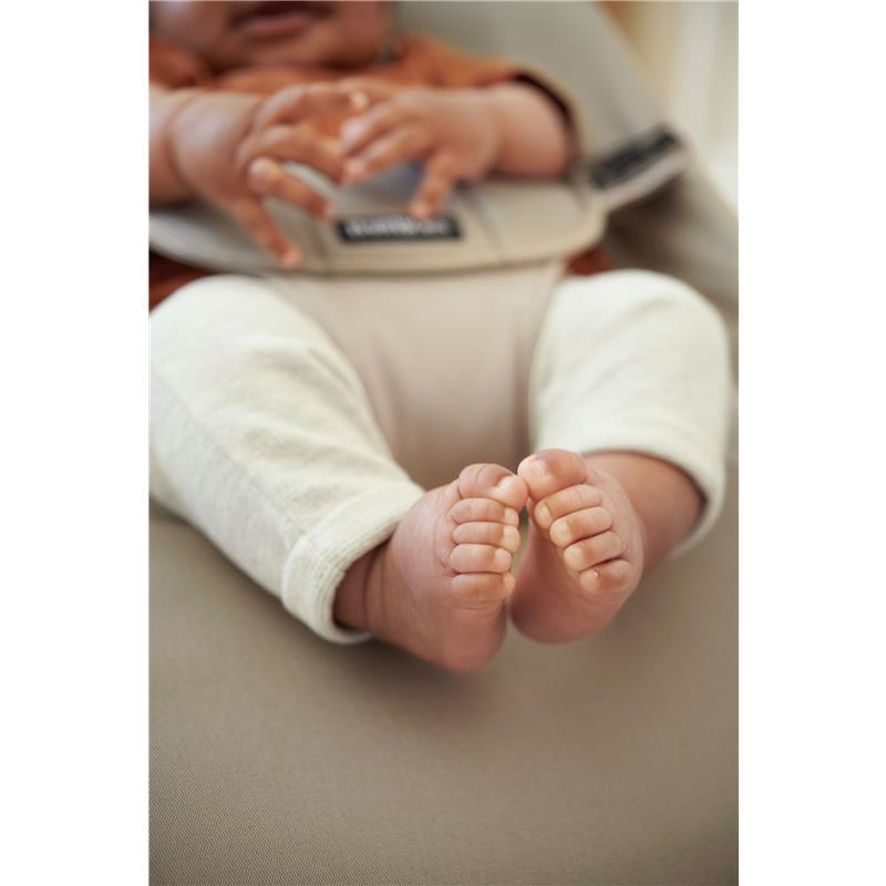Babybjorn - Baby Bouncer Balance Soft Light Grey Frame Cotton/Jersey, Beige/Gray Image 3