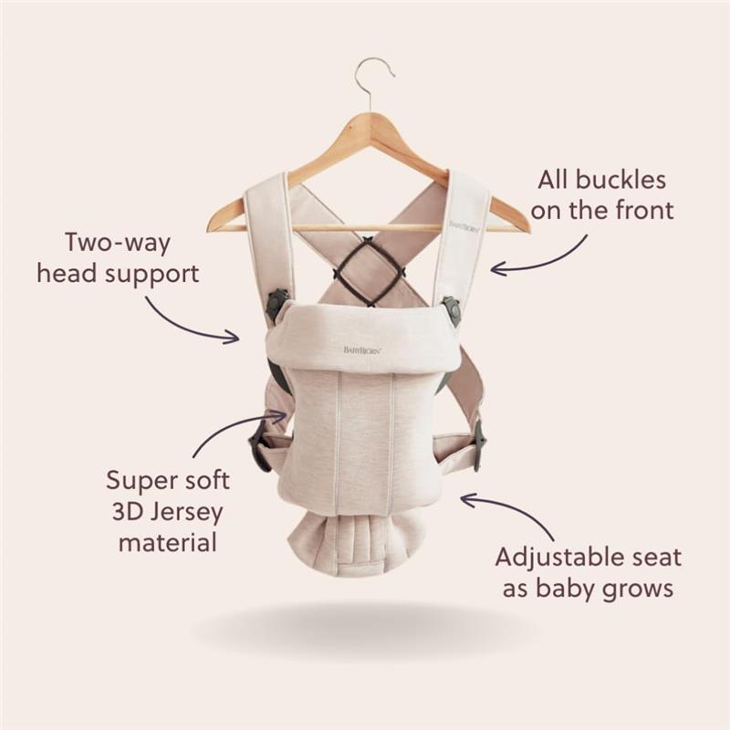 Babybjorn - Carrier Mini 3D Jersey, Light Beige Image 2