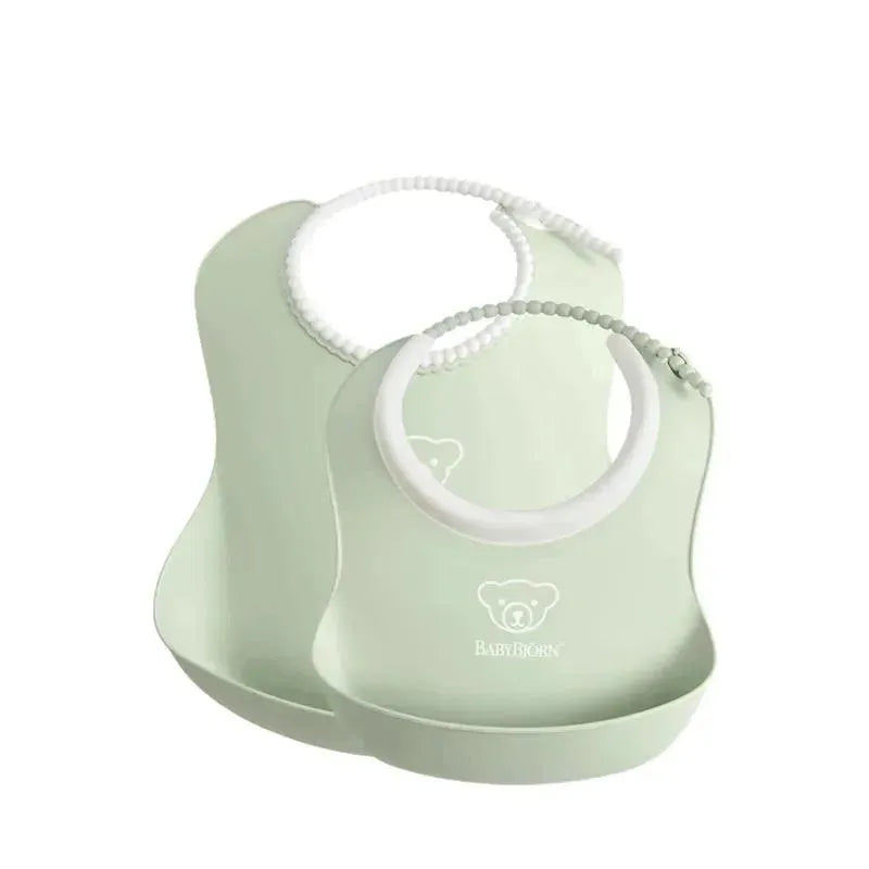Babybjorn - Feeding Bib Set, 2-pack, Powder Green Image 1