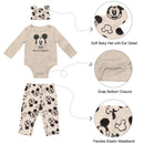 Babyfair 3Pk Disney Boy Bodysuit, Pants & Hat, Light Grey Mickey Image 3