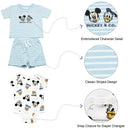 Babyfair 3Pk Disney Boy Short, Shirt & Bodysuit, Blue Mickey Image 3