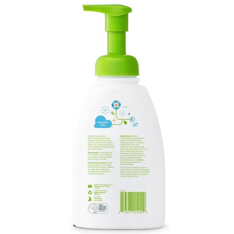 Babyganics - Foaming Dish + Bottle Soap, Fragrance Free 16Oz Image 2