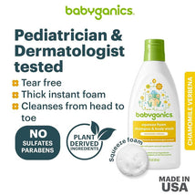 Babyganics - Squeeze Foam Shampoo & Body Wash Chamomile Verbena, 9 Oz Image 2